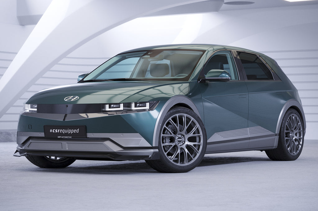 CSR Frontspoiler | Cup-Spoilerlippe mit ABE für Hyundai Ioniq 5 CSL750-S Strukturiert schwarz matt (keine Lackierung erforderlich)
