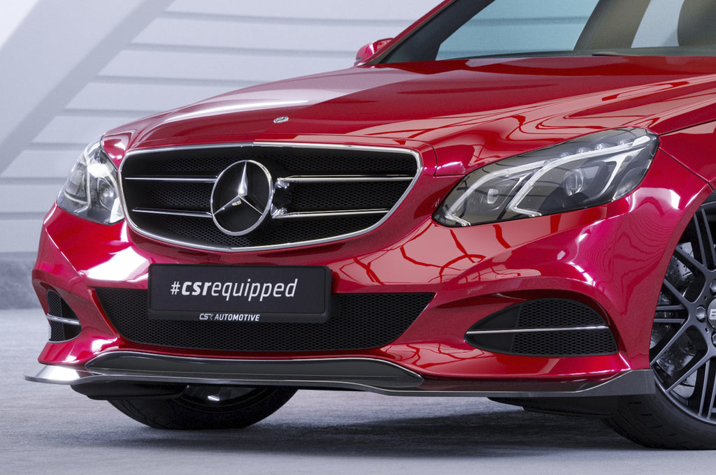 CSR Frontspoiler | Cup-Spoilerlippe mit ABE für Mercedes-Benz E-Klasse (W212/S212) CSL751-C Carbon Look Hochglanz (keine Lackierung erforderlich)