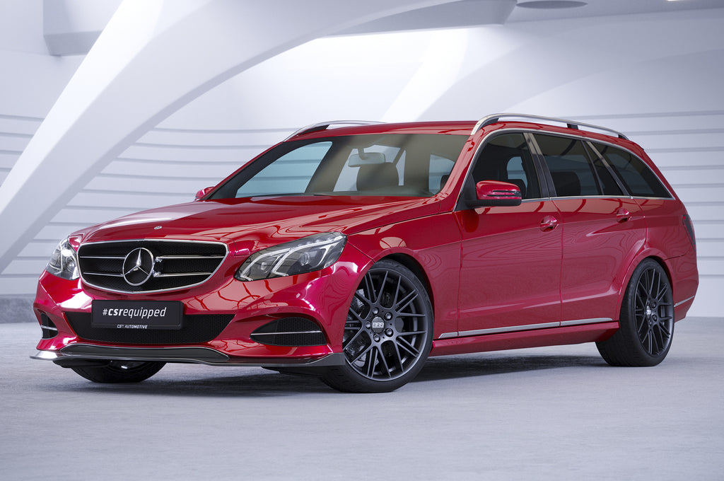 CSR Frontspoiler | Cup-Spoilerlippe mit ABE für Mercedes-Benz E-Klasse (W212/S212) CSL751-C Carbon Look Hochglanz (keine Lackierung erforderlich)