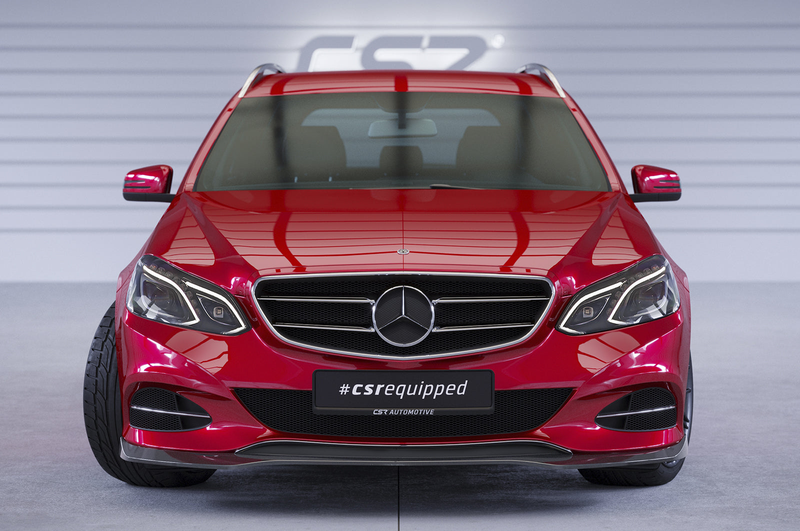 CSR Frontspoiler | Cup-Spoilerlippe mit ABE für Mercedes-Benz E-Klasse (W212/S212) CSL751-C Carbon Look Hochglanz (keine Lackierung erforderlich)