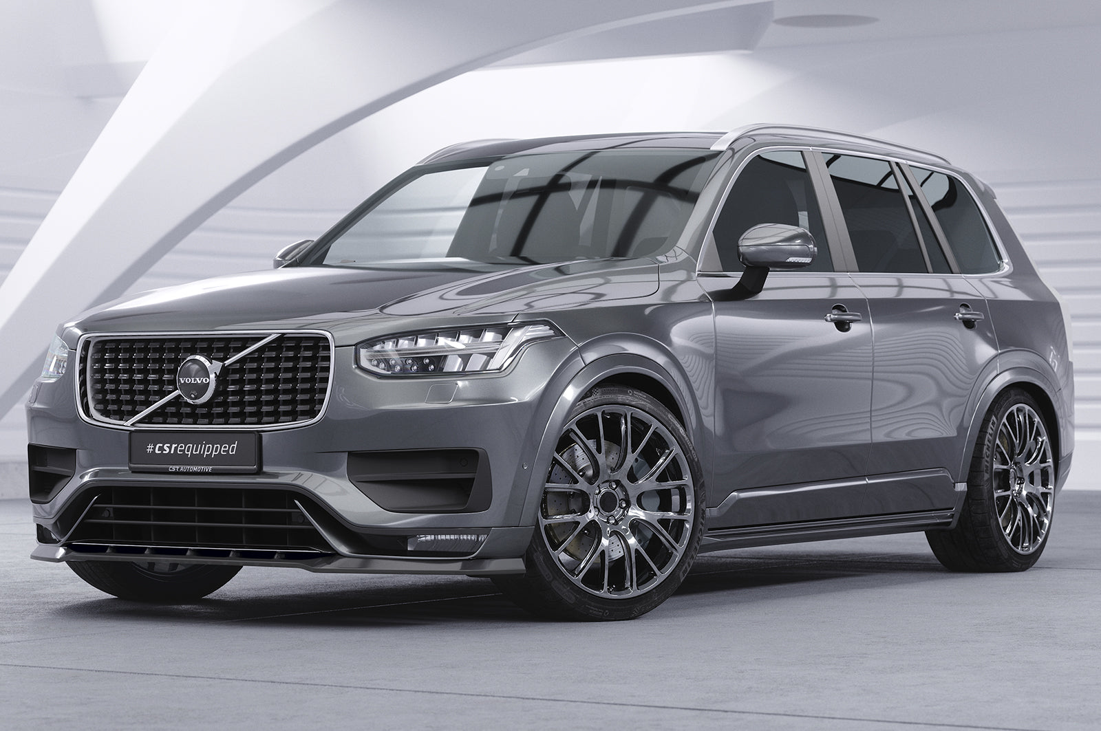 CSR Frontspoiler | Cup-Spoilerlippe mit ABE für Volvo XC 90 (2. Gen) CSL752-C Carbon Look Hochglanz (keine Lackierung erforderlich)