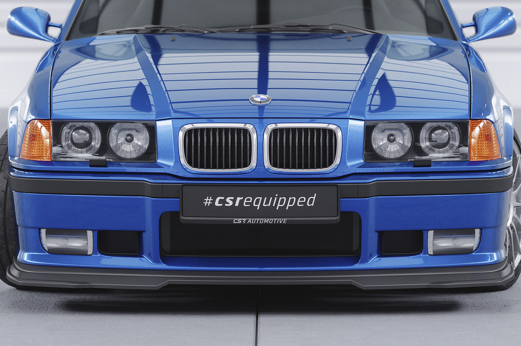 CSR Frontspoiler | Cup-Spoilerlippe mit ABE für BMW 3er E36 CSL755-C Carbon Look Hochglanz (keine Lackierung erforderlich)