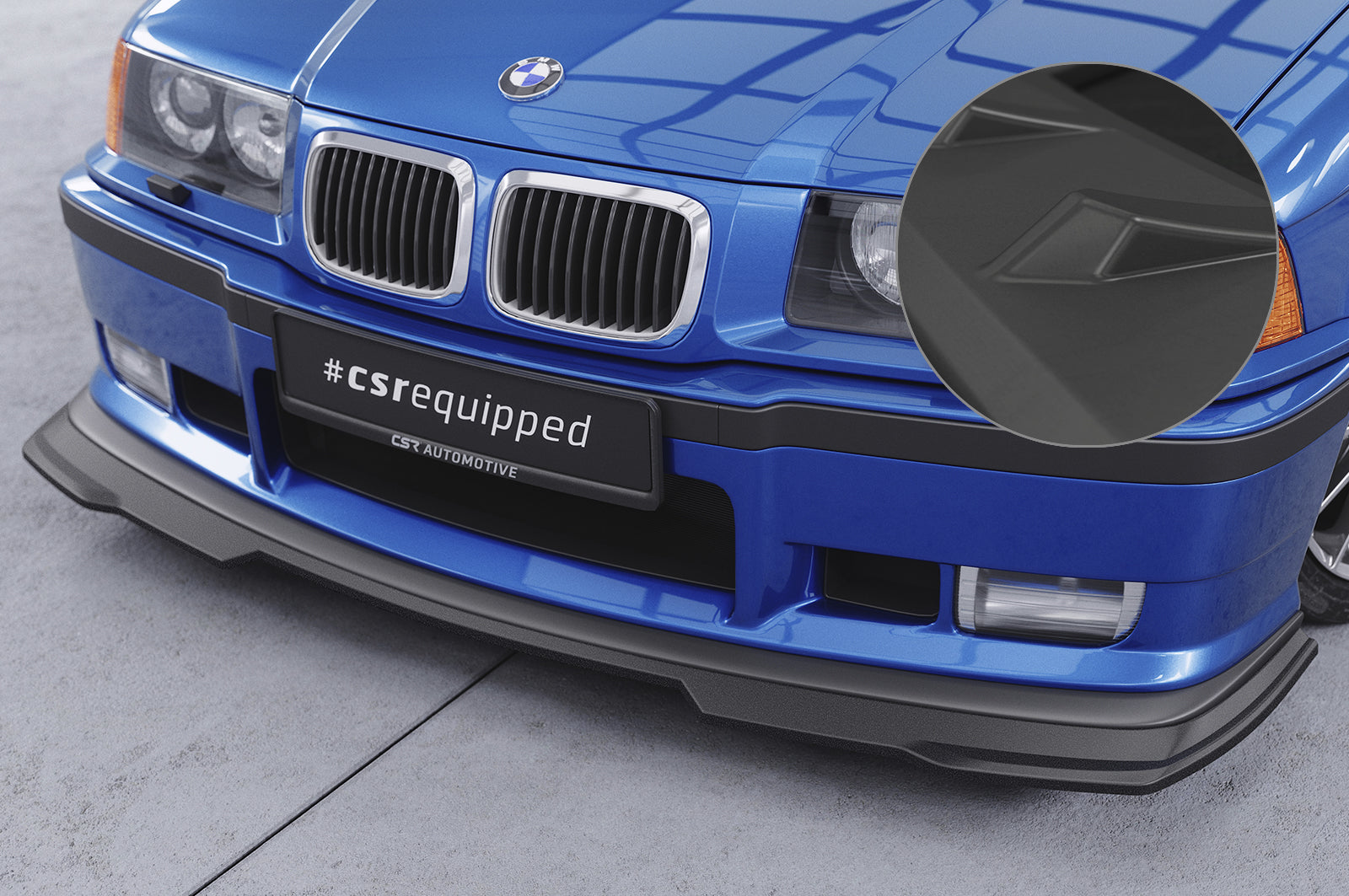 CSR Frontspoiler | Cup-Spoilerlippe mit ABE für BMW 3er E36 CSL755-L Unlackiert roh (Lackierung erforderlich)