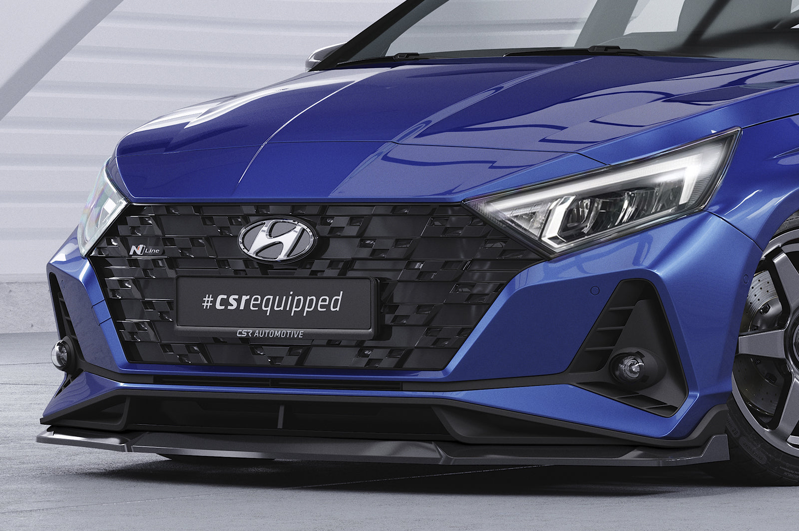 CSR Frontspoiler | Cup-Spoilerlippe mit ABE für Hyundai I20 (BC3) N / N-Line CSL756-L Unlackiert roh (Lackierung erforderlich)