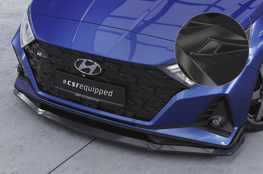 CSR Frontspoiler | Cup-Spoilerlippe mit ABE für Hyundai I20 (BC3) N / N-Line CSL756-G Glossy schwarz Hochglanz (keine Lackierung erforderlich)