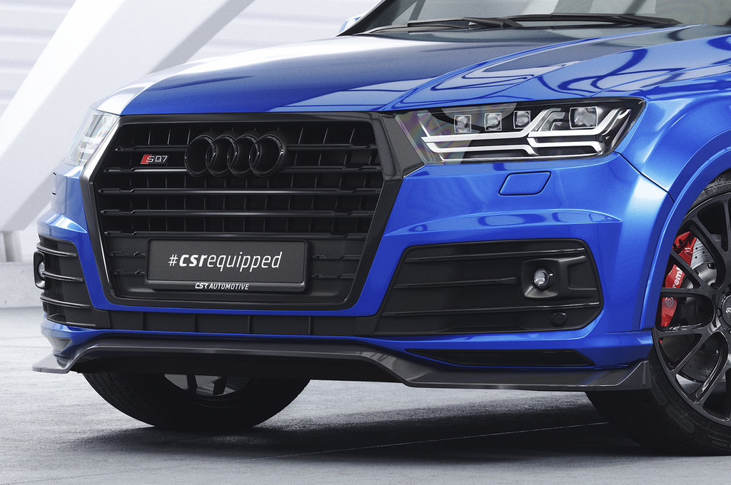 CSR Frontspoiler | Cup-Spoilerlippe mit ABE für Audi Q7 (4M) S-Line / SQ7 (4M) CSL758-C Carbon Look Hochglanz (keine Lackierung erforderlich)