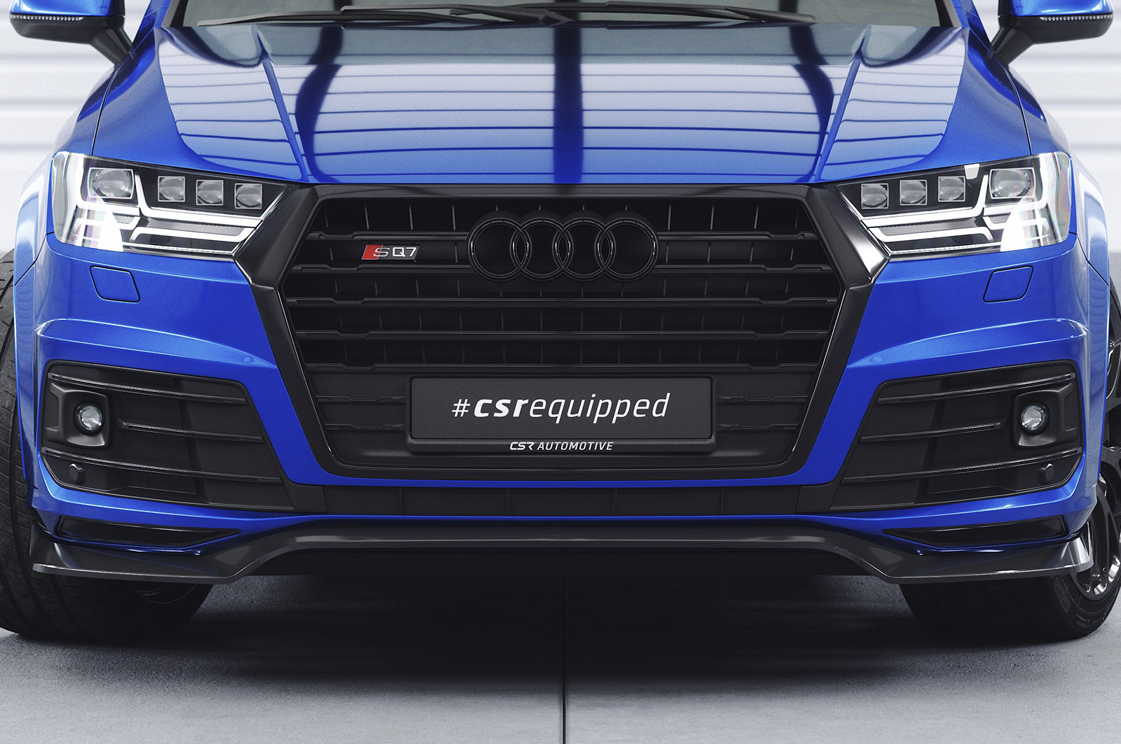 CSR Frontspoiler | Cup-Spoilerlippe mit ABE für Audi Q7 (4M) S-Line / SQ7 (4M) CSL758-C Carbon Look Hochglanz (keine Lackierung erforderlich)