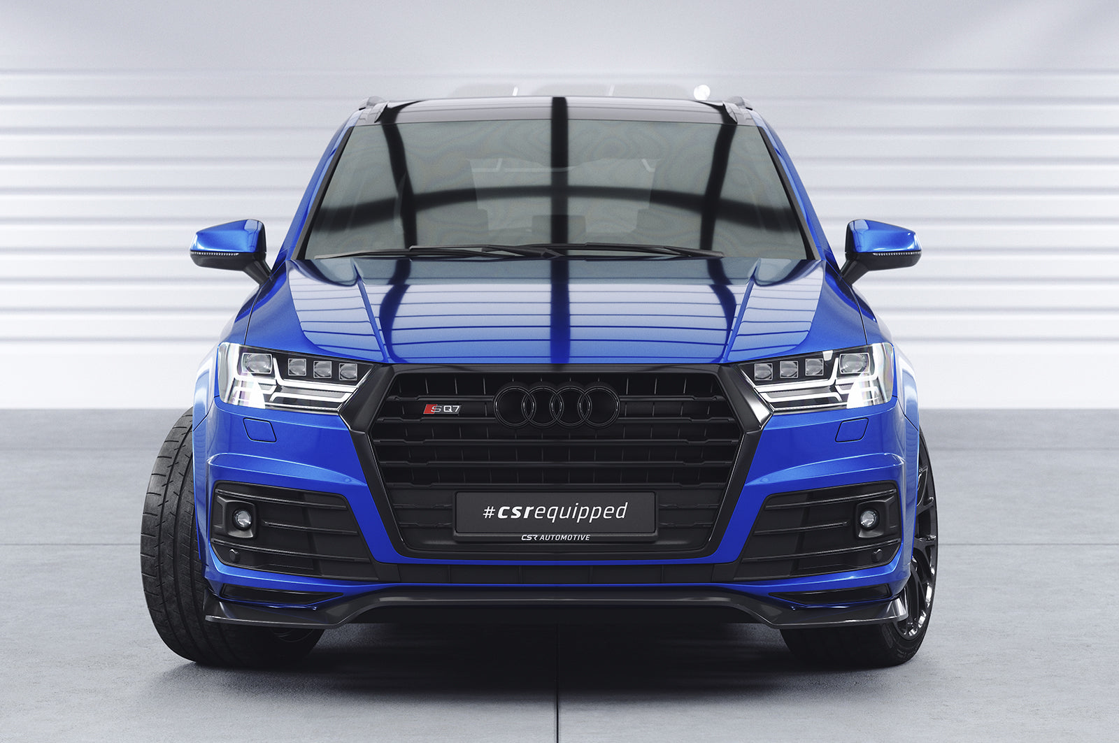 CSR Frontspoiler | Cup-Spoilerlippe mit ABE für Audi Q7 (4M) S-Line / SQ7 (4M) CSL758-S Strukturiert schwarz matt (keine Lackierung erforderlich)