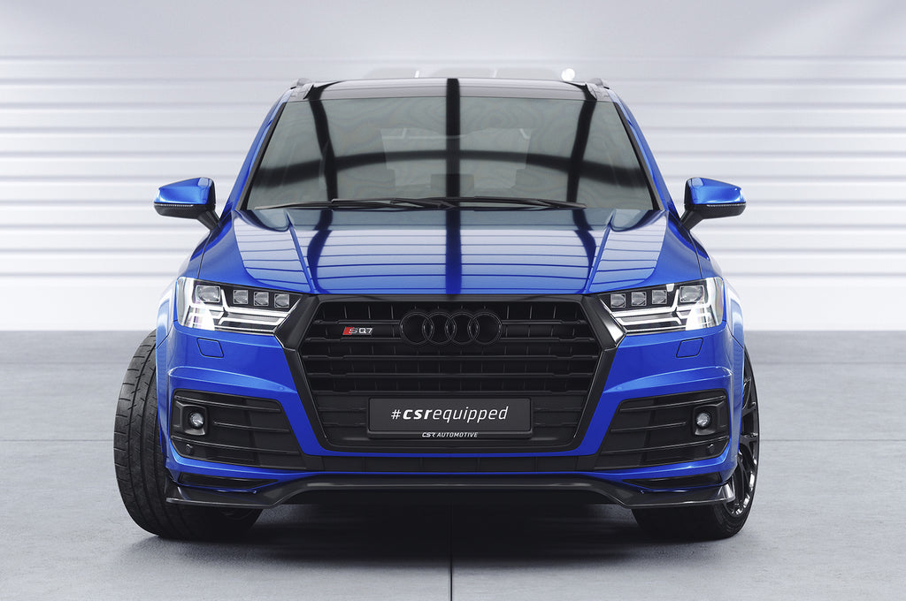 CSR Frontspoiler | Cup-Spoilerlippe mit ABE für Audi Q7 (4M) S-Line / SQ7 (4M) CSL758-C Carbon Look Hochglanz (keine Lackierung erforderlich)