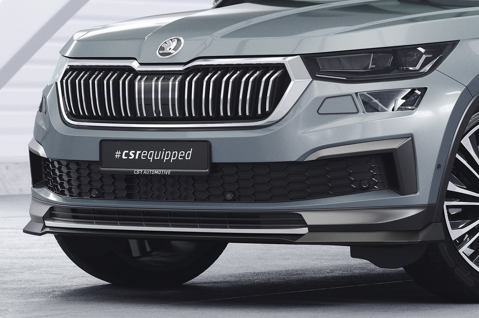 CSR Frontspoiler | Cup-Spoilerlippe mit ABE für Skoda Kodiaq CSL759-L Unlackiert roh (Lackierung erforderlich)