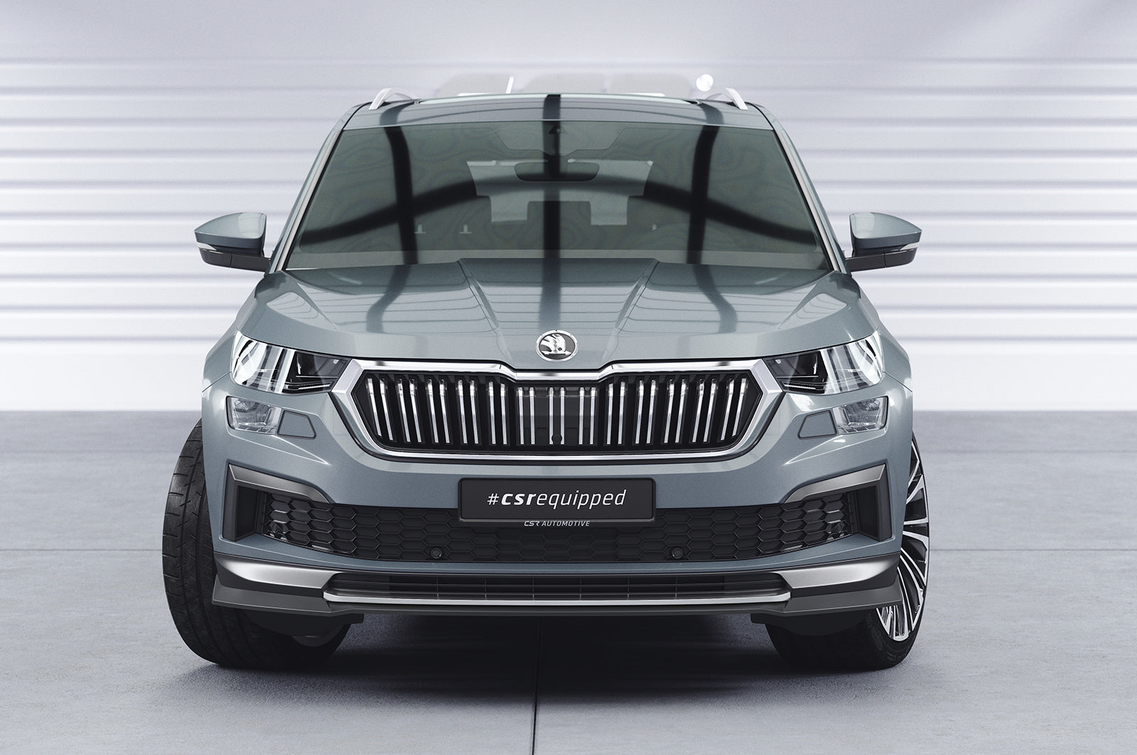 CSR Frontspoiler | Cup-Spoilerlippe mit ABE für Skoda Kodiaq CSL759-L Unlackiert roh (Lackierung erforderlich)
