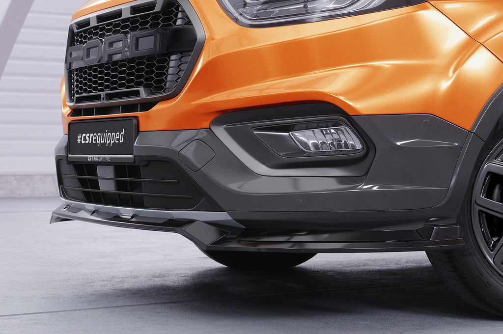 CSR Frontspoiler | Cup-Spoilerlippe mit ABE für Ford Tourneo Custom Active CSL762-S Strukturiert schwarz matt (keine Lackierung erforderlich)