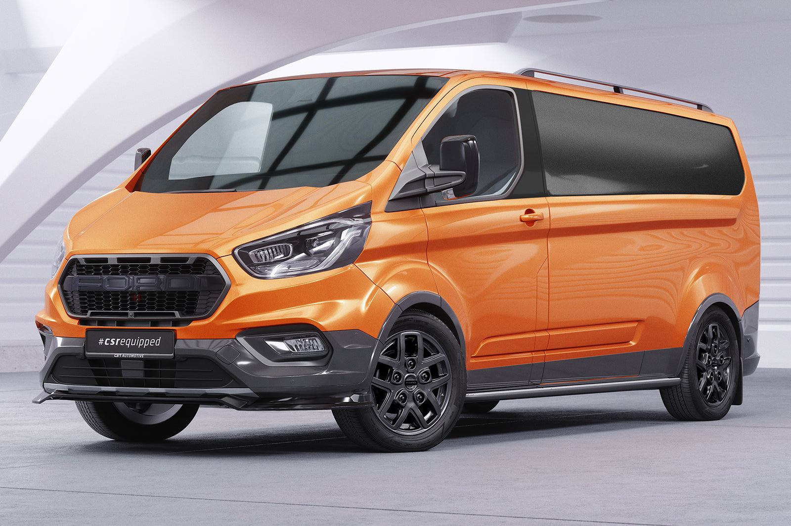 CSR Frontspoiler | Cup-Spoilerlippe mit ABE für Ford Tourneo Custom Active CSL762-L Unlackiert roh (Lackierung erforderlich)
