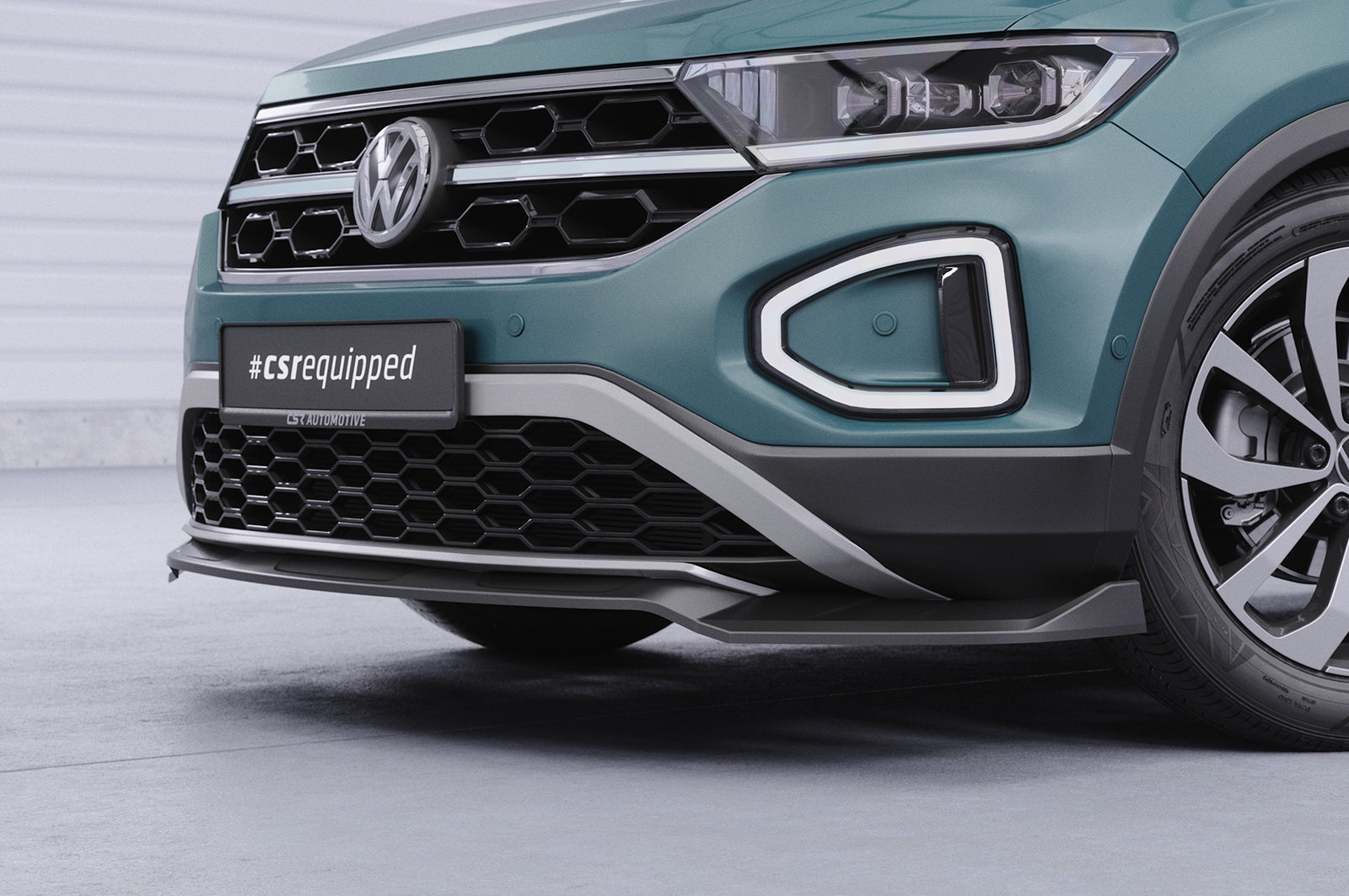 CSR Frontspoiler | Cup-Spoilerlippe mit ABE für VW T-Roc (A1) Facelift CSL766-C Carbon Look Hochglanz (keine Lackierung erforderlich)