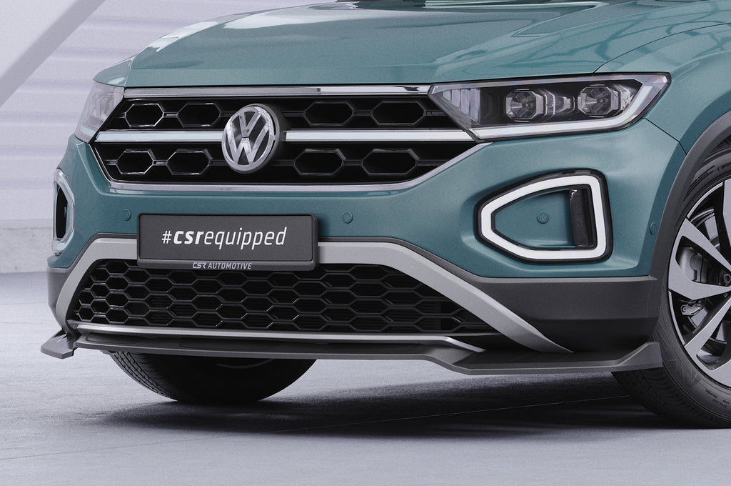 CSR Frontspoiler | Cup-Spoilerlippe mit ABE für VW T-Roc (A1) Facelift CSL766-L Unlackiert roh (Lackierung erforderlich)