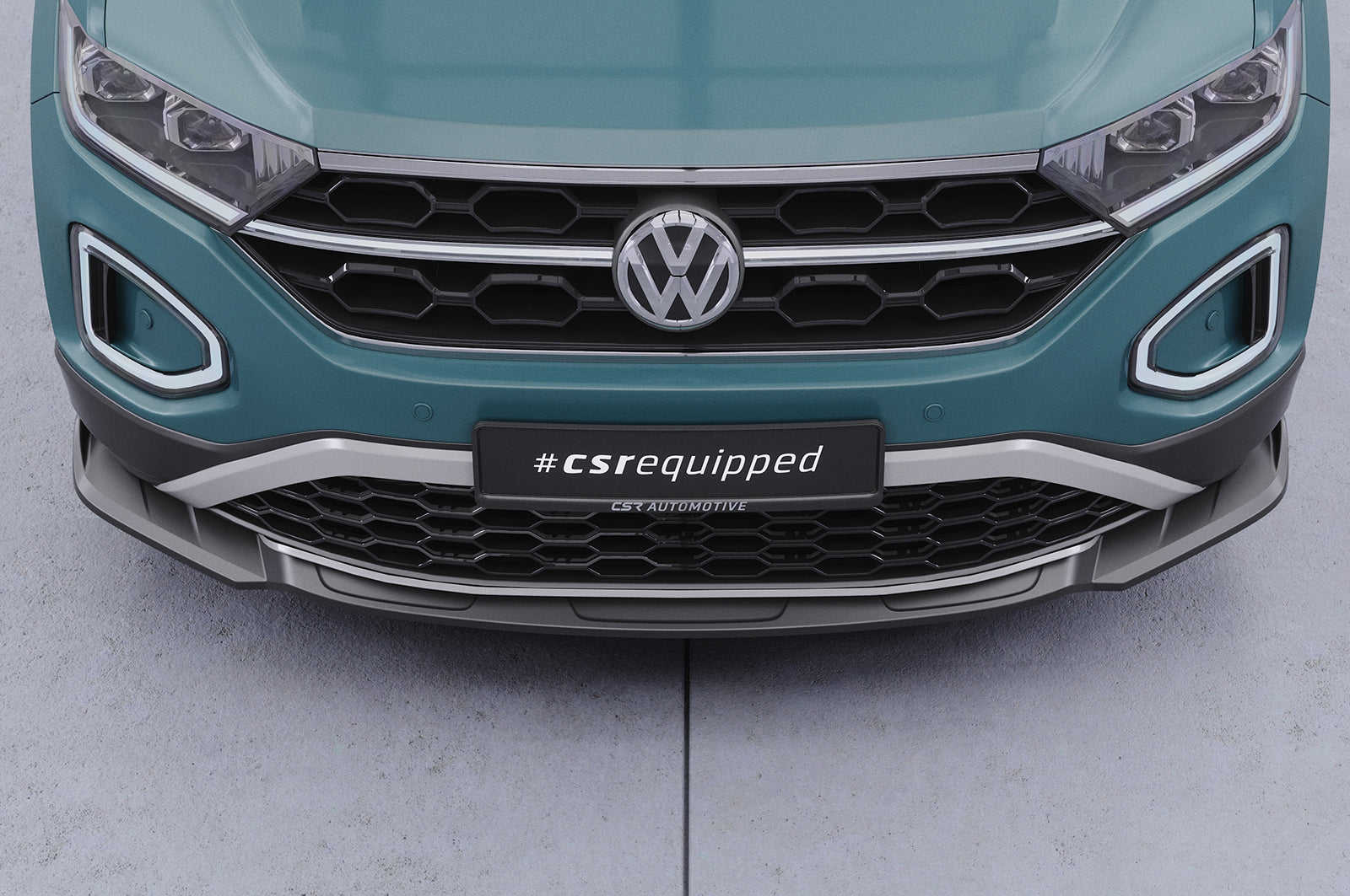 CSR Frontspoiler | Cup-Spoilerlippe mit ABE für VW T-Roc (A1) Facelift CSL766-L Unlackiert roh (Lackierung erforderlich)