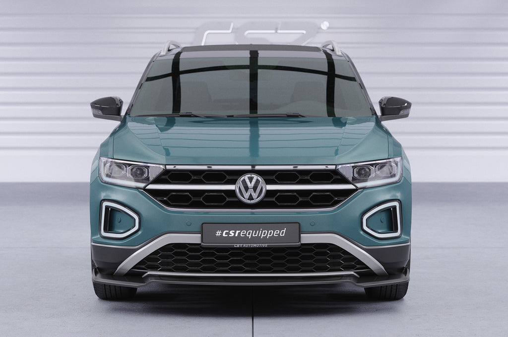 CSR Frontspoiler | Cup-Spoilerlippe mit ABE für VW T-Roc (A1) Facelift CSL766-L Unlackiert roh (Lackierung erforderlich)