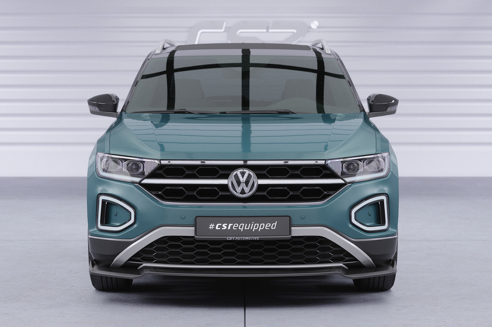 CSR Frontspoiler | Cup-Spoilerlippe mit ABE für VW T-Roc (A1) Facelift CSL766-L Unlackiert roh (Lackierung erforderlich)