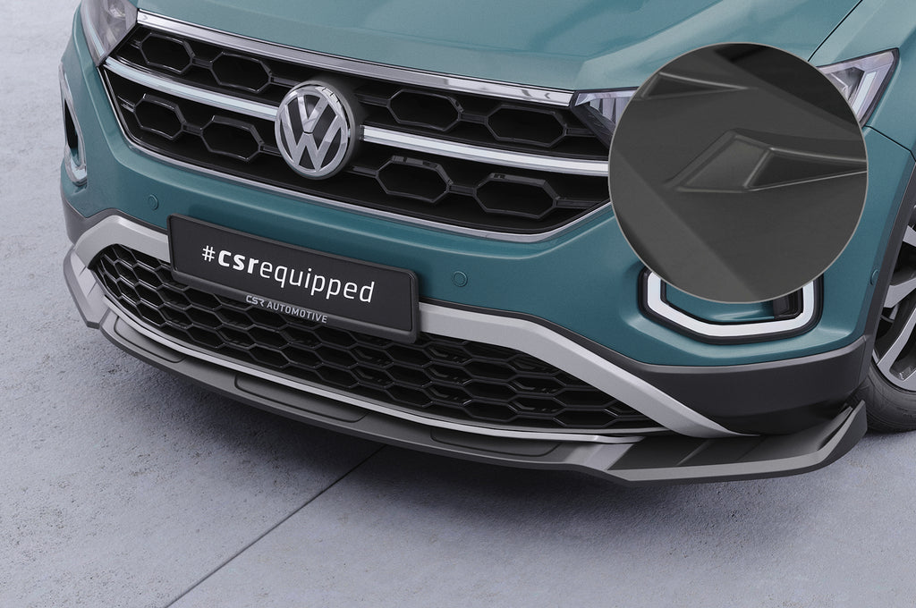 CSR Frontspoiler | Cup-Spoilerlippe mit ABE für VW T-Roc (A1) Facelift CSL766-L Unlackiert roh (Lackierung erforderlich)