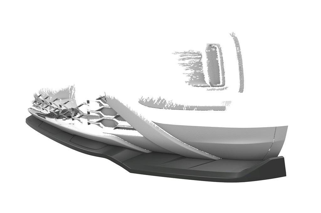 CSR Frontspoiler | Cup-Spoilerlippe mit ABE für VW T-Roc (A1) Facelift CSL766-C Carbon Look Hochglanz (keine Lackierung erforderlich)