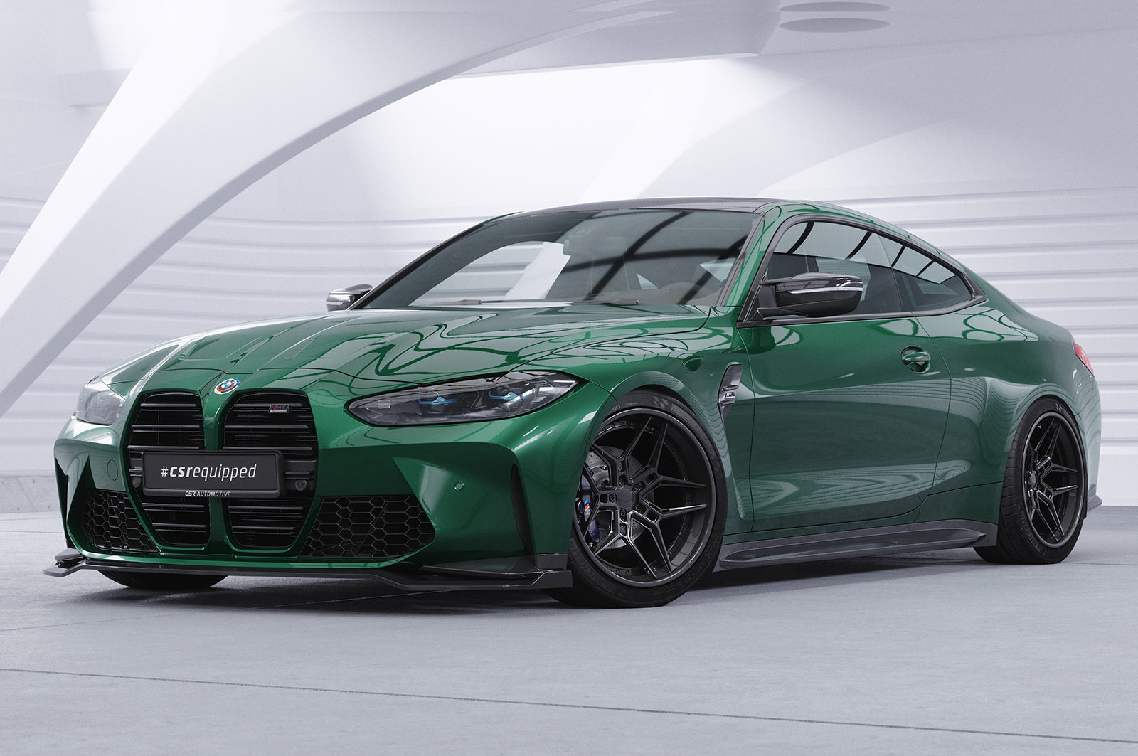 CSR Frontspoiler | Cup-Spoilerlippe mit ABE für BMW M3 (G80/G81) / M4 (G82/G83) CSL769-G Glossy schwarz Hochglanz (keine Lackierung erforderlich)