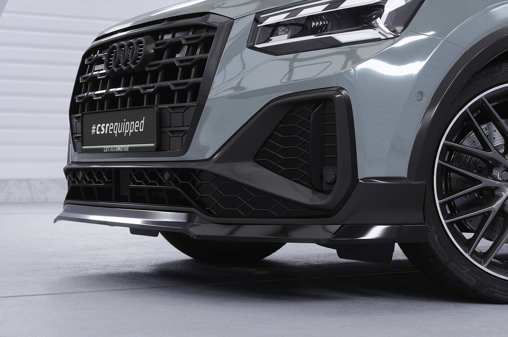 CSR Frontspoiler | Cup-Spoilerlippe mit ABE für Audi Q2 (Typ GA) S-Line CSL771-S Strukturiert schwarz matt (keine Lackierung erforderlich)