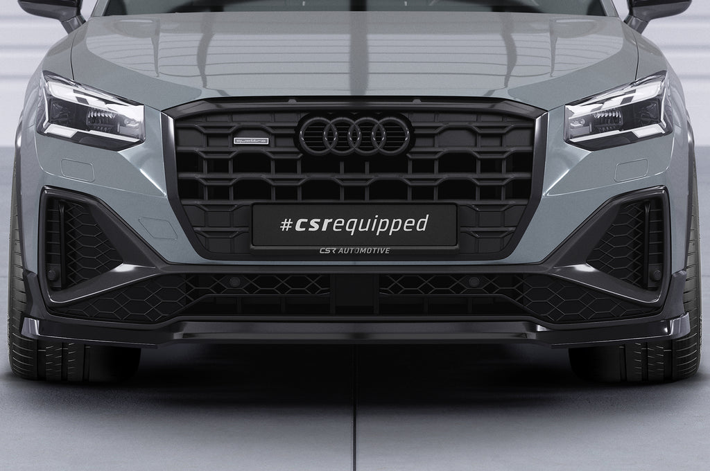 CSR Frontspoiler | Cup-Spoilerlippe mit ABE für Audi Q2 (Typ GA) S-Line CSL771-S Strukturiert schwarz matt (keine Lackierung erforderlich)