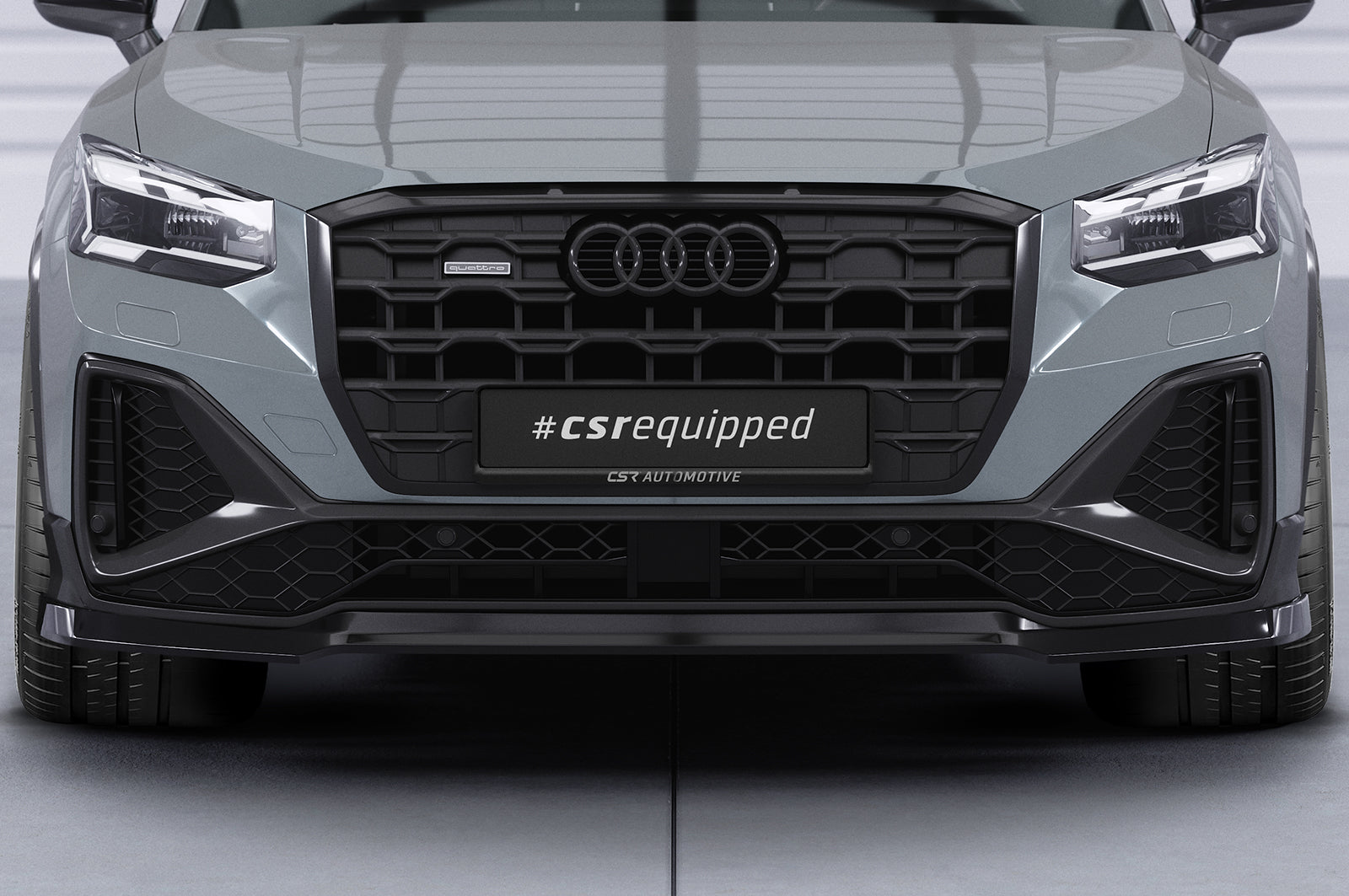 CSR Frontspoiler | Cup-Spoilerlippe mit ABE für Audi Q2 (Typ GA) S-Line CSL771-S Strukturiert schwarz matt (keine Lackierung erforderlich)