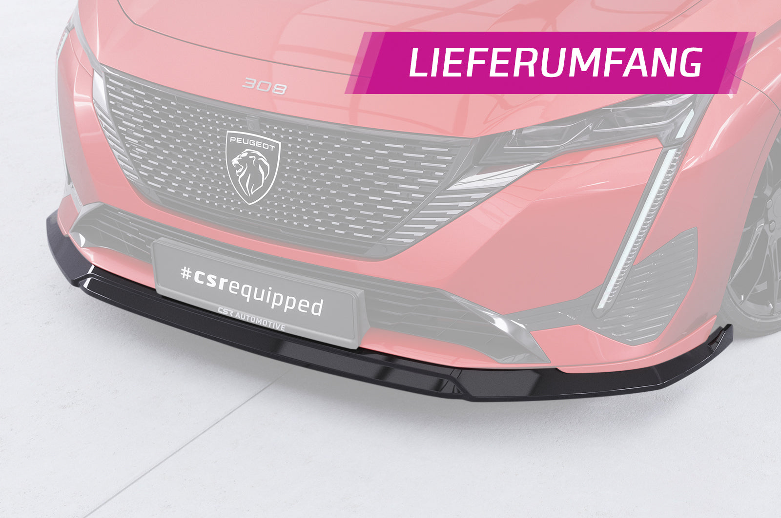 CSR Frontspoiler | Cup-Spoilerlippe mit ABE für Peugeot 308 (P51) GT CSL772