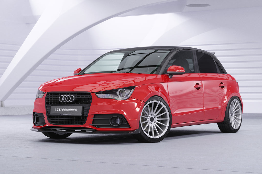 CSR Frontspoiler | Cup-Spoilerlippe mit ABE für Audi A1 (8X) S-Line CSL773-L Unlackiert roh (Lackierung erforderlich)