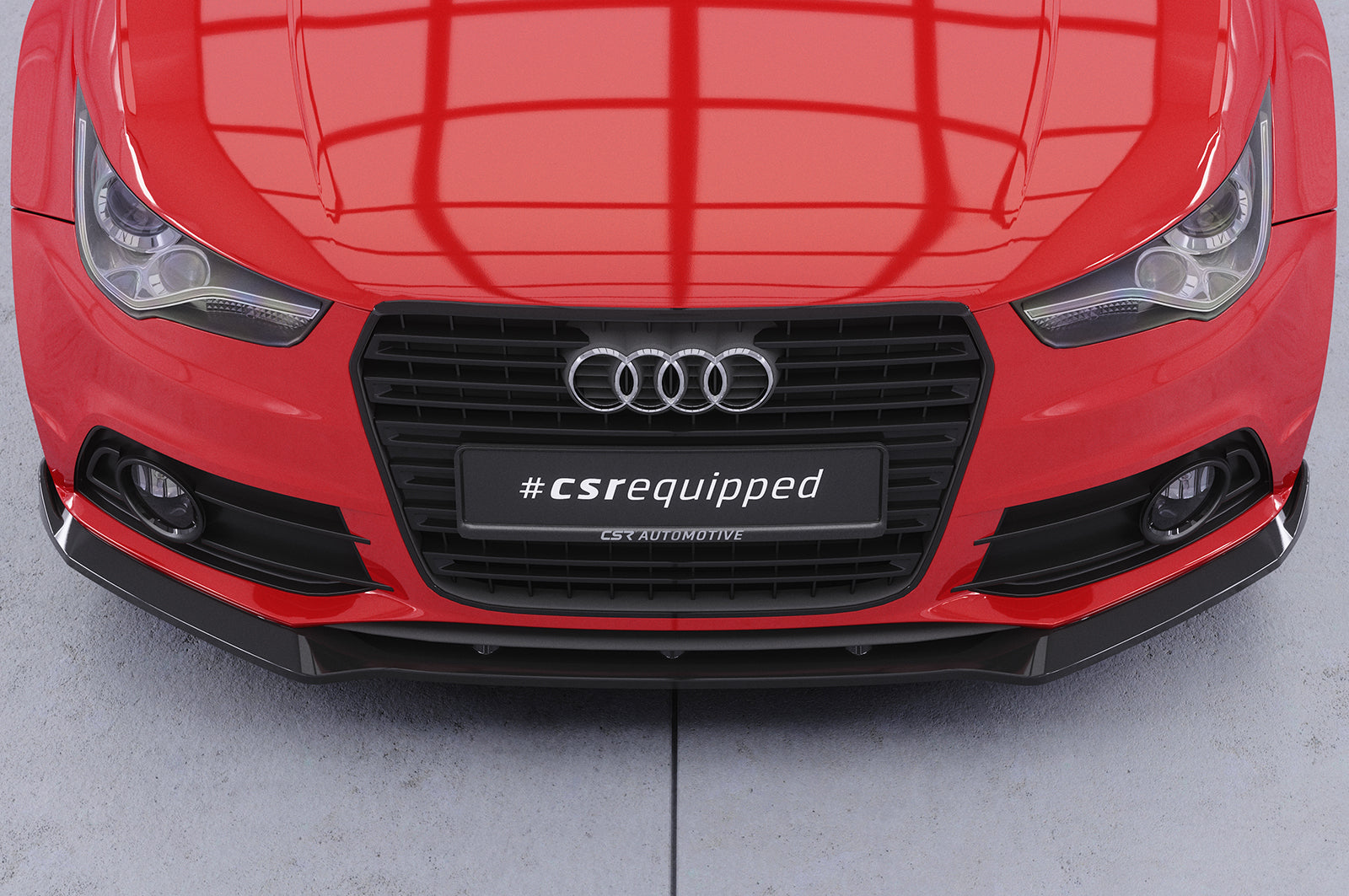 CSR Frontspoiler | Cup-Spoilerlippe mit ABE für Audi A1 (8X) S-Line CSL773-L Unlackiert roh (Lackierung erforderlich)