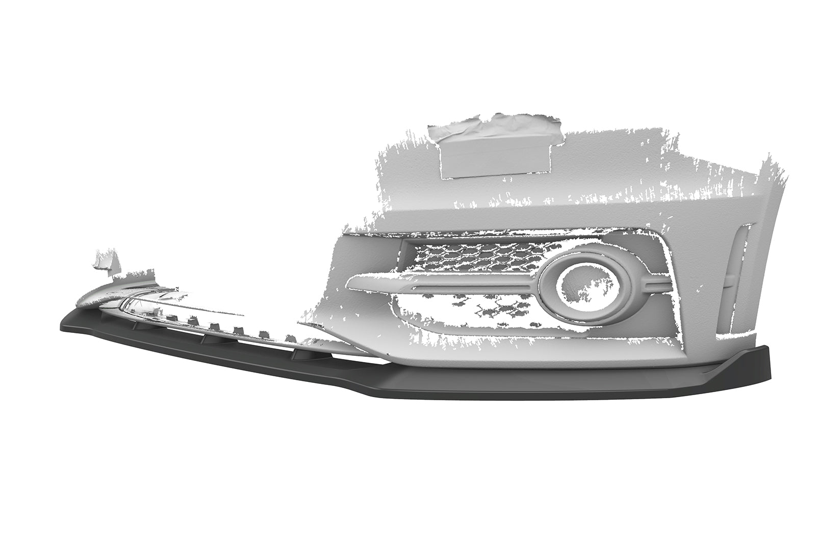 CSR Frontspoiler | Cup-Spoilerlippe mit ABE für Audi A1 (8X) S-Line CSL773-C Carbon Look Hochglanz (keine Lackierung erforderlich)