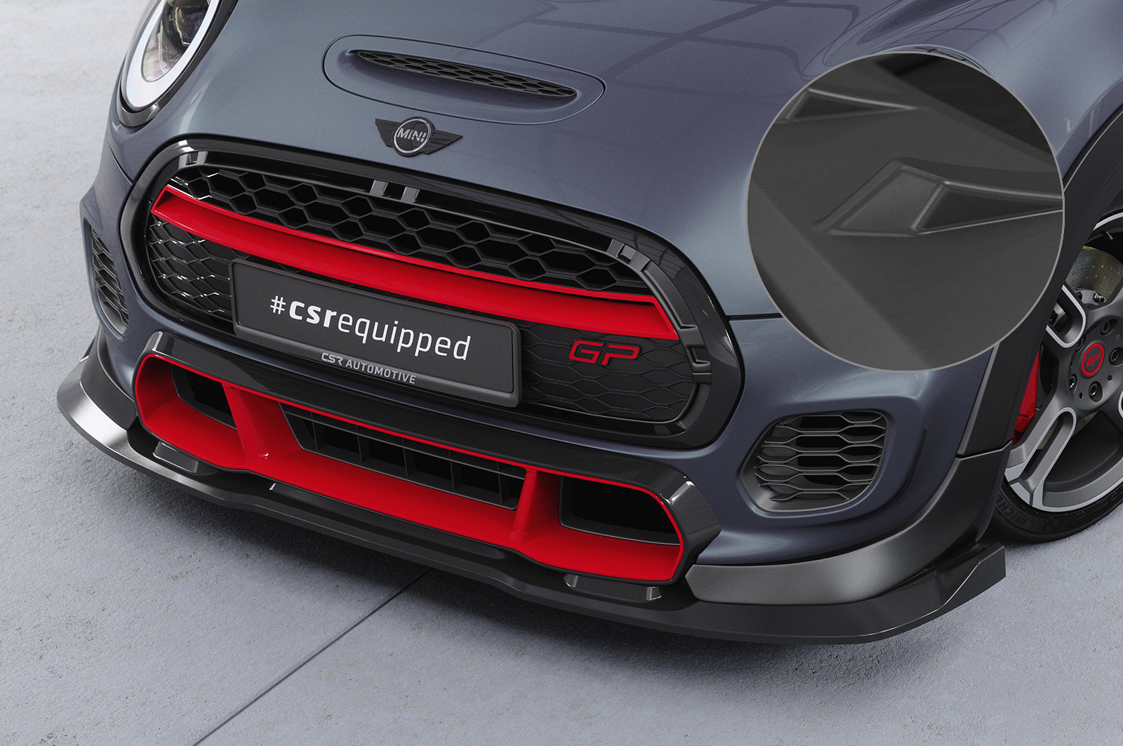 CSR Frontspoiler | Cup-Spoilerlippe mit ABE für Mini F56 JCW GP CSL774-L Unlackiert roh (Lackierung erforderlich)