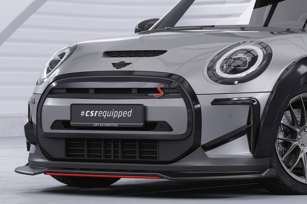 CSR Frontspoiler | Cup-Spoilerlippe mit ABE für Mini F56 Cooper SE CSL775-S Strukturiert schwarz matt (keine Lackierung erforderlich)