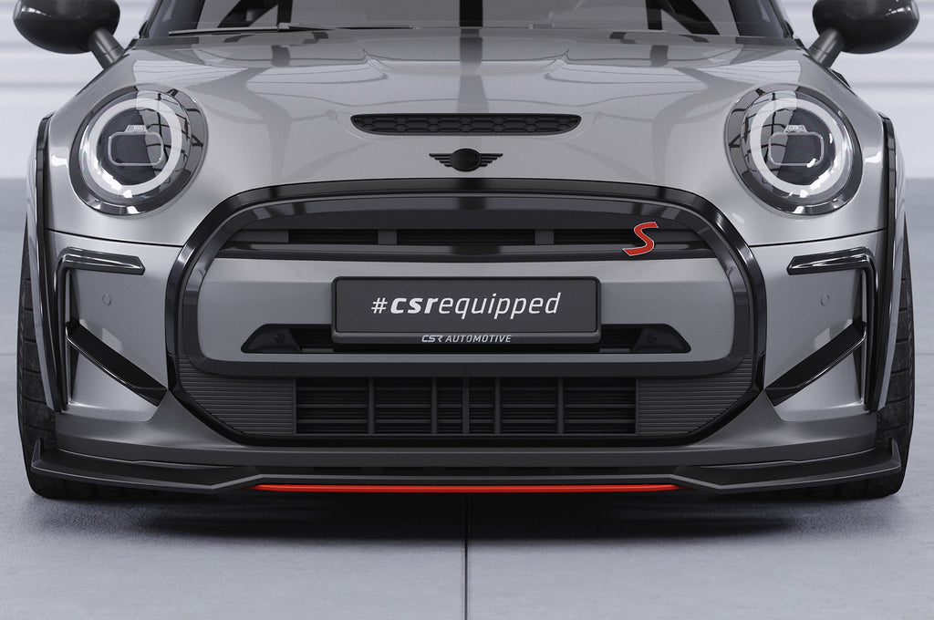 CSR Frontspoiler | Cup-Spoilerlippe mit ABE für Mini F56 Cooper SE CSL775-S Strukturiert schwarz matt (keine Lackierung erforderlich)