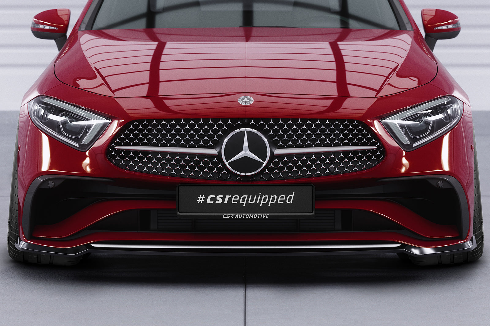 CSR Frontspoiler | Cup-Spoilerlippe mit ABE für Mercedes-Benz CSL (C257) CSL779-S Strukturiert schwarz matt (keine Lackierung erforderlich)