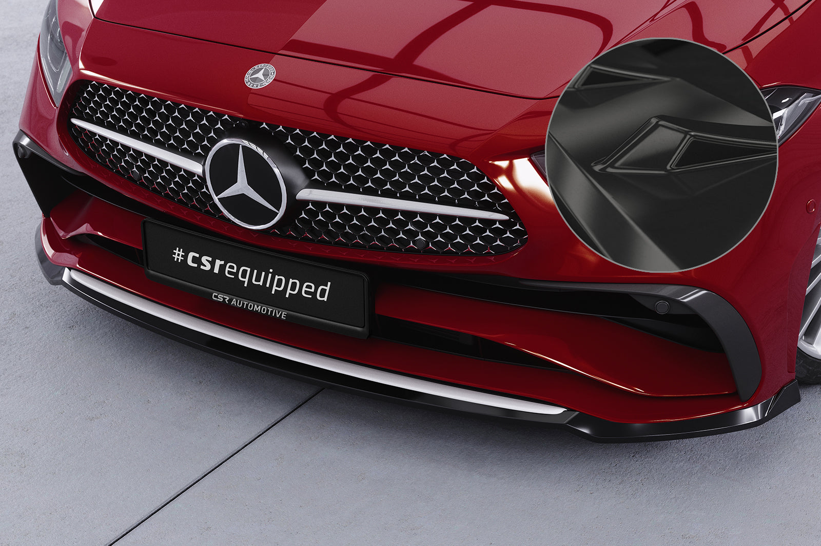 CSR Frontspoiler | Cup-Spoilerlippe mit ABE für Mercedes-Benz CSL (C257) CSL779-G Glossy schwarz Hochglanz (keine Lackierung erforderlich)