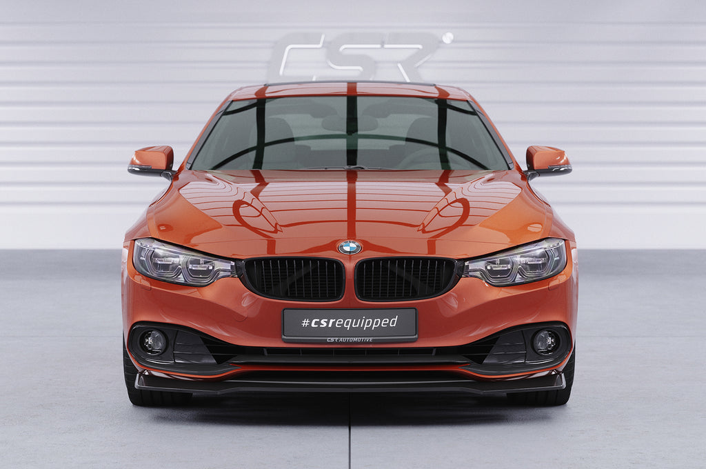 CSR Frontspoiler | Cup-Spoilerlippe mit ABE für BMW 4er F36 Gran Coupe CSL781-S Strukturiert schwarz matt (keine Lackierung erforderlich)