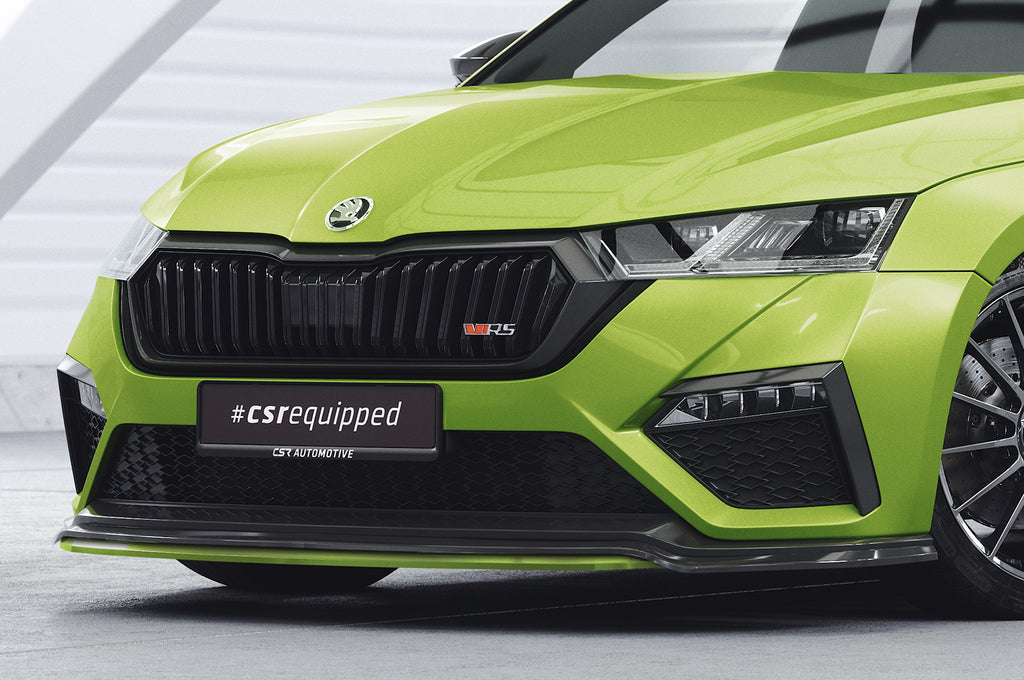 CSR Frontspoiler | Cup-Spoilerlippe mit ABE für Skoda Octavia 4 RS CSL784-S Strukturiert schwarz matt (keine Lackierung erforderlich)