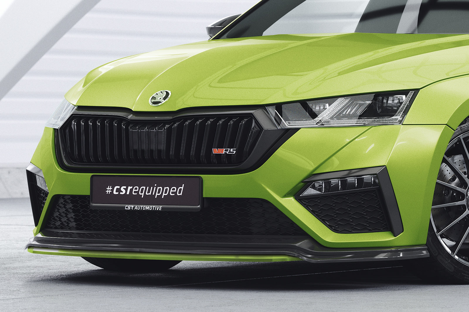 CSR Frontspoiler | Cup-Spoilerlippe mit ABE für Skoda Octavia 4 RS CSL784-S Strukturiert schwarz matt (keine Lackierung erforderlich)