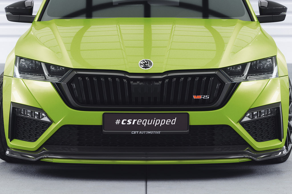 CSR Frontspoiler | Cup-Spoilerlippe mit ABE für Skoda Octavia 4 RS CSL784-L Unlackiert roh (Lackierung erforderlich)
