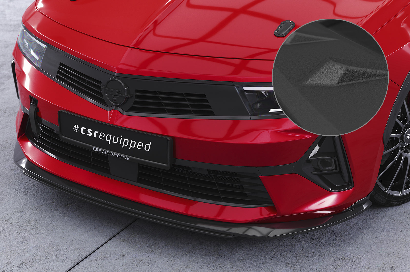 CSR Frontspoiler | Cup-Spoilerlippe mit ABE für Opel Astra L CSL785-S Strukturiert schwarz matt (keine Lackierung erforderlich)