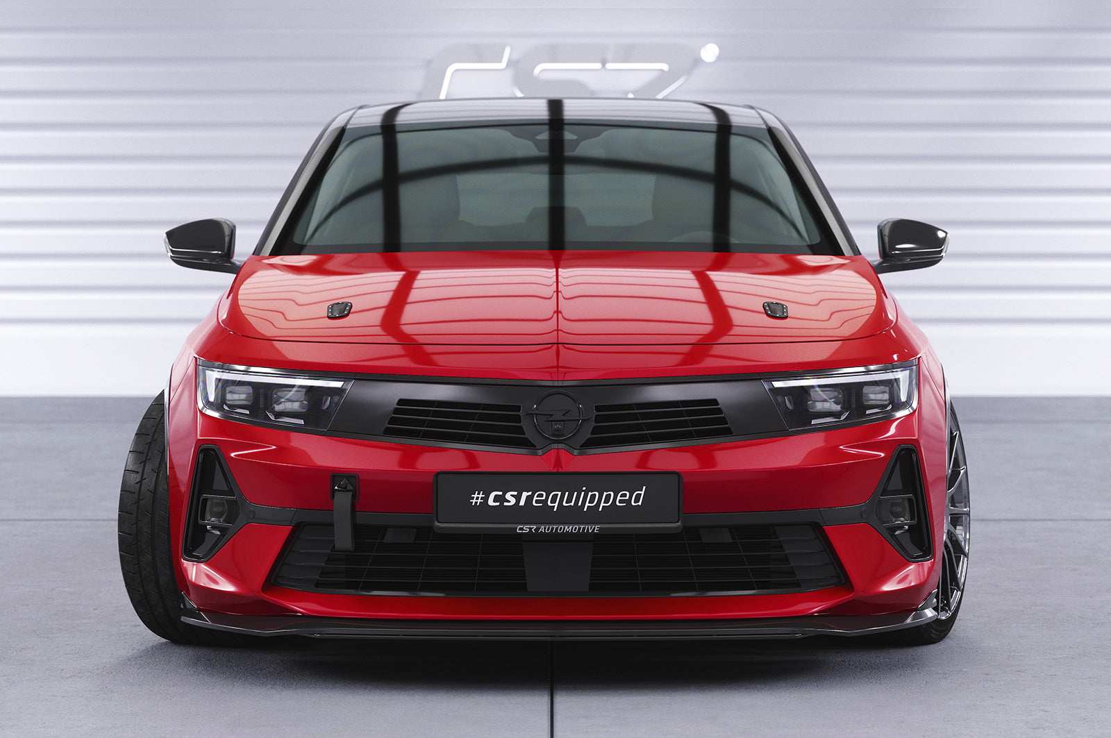 CSR Frontspoiler | Cup-Spoilerlippe mit ABE für Opel Astra L CSL785-S Strukturiert schwarz matt (keine Lackierung erforderlich)