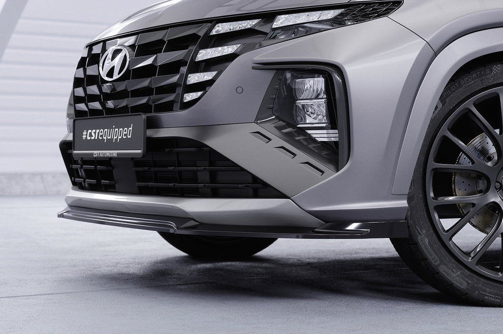 CSR Frontspoiler | Cup-Spoilerlippe mit ABE für Hyundai Tucson 4 (NX4) N-Line CSL795-C Carbon Look Hochglanz (keine Lackierung erforderlich)