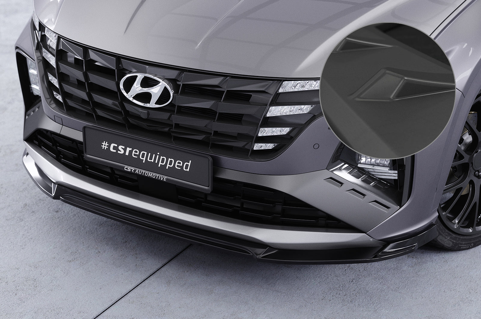 CSR Frontspoiler | Cup-Spoilerlippe mit ABE für Hyundai Tucson 4 (NX4) N-Line CSL795-L Unlackiert roh (Lackierung erforderlich)