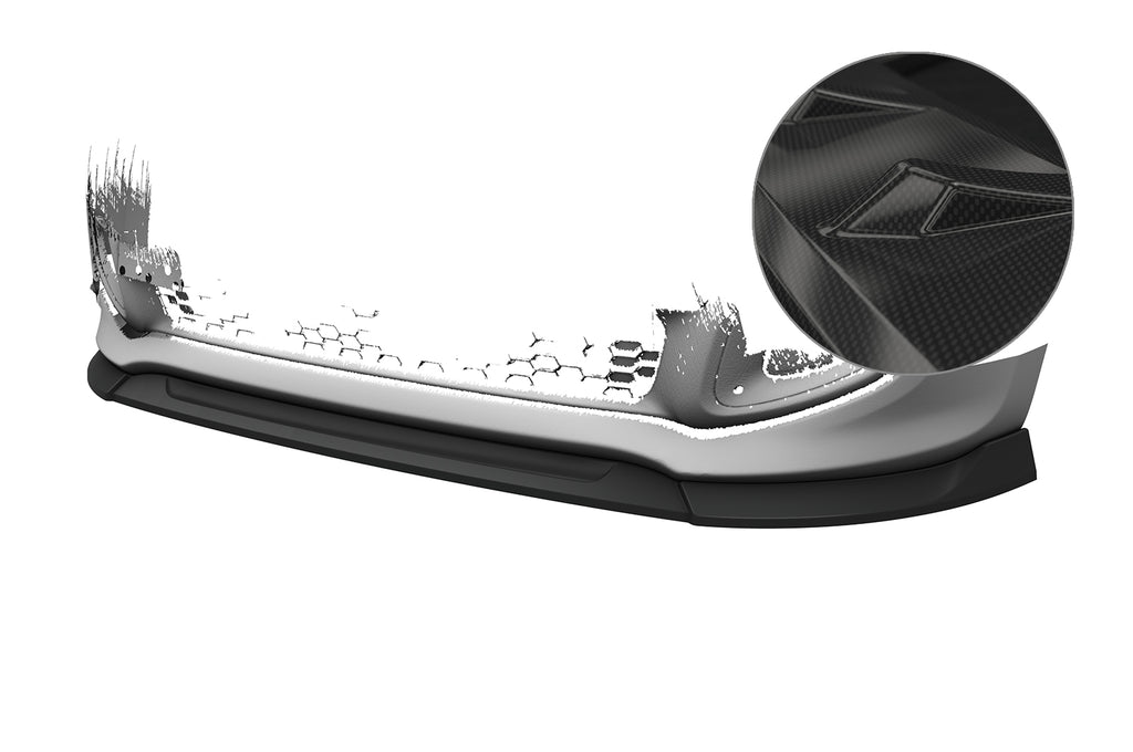 CSR Frontspoiler | Cup-Spoilerlippe mit ABE für Kia Picanto (TA) Sport CSL800-C Carbon Look Hochglanz (keine Lackierung erforderlich)