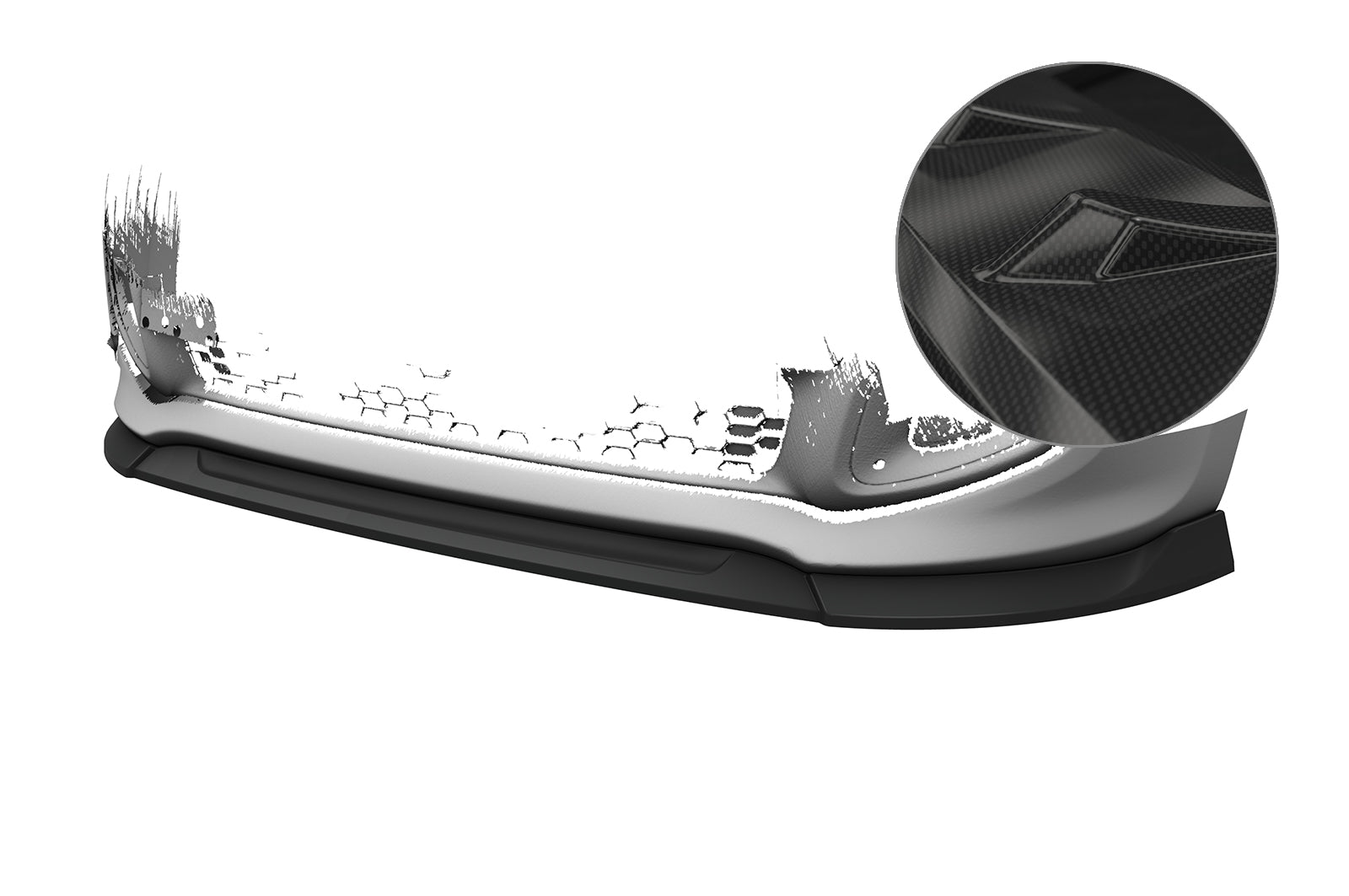 CSR Frontspoiler | Cup-Spoilerlippe mit ABE für Kia Picanto (TA) Sport CSL800-C Carbon Look Hochglanz (keine Lackierung erforderlich)