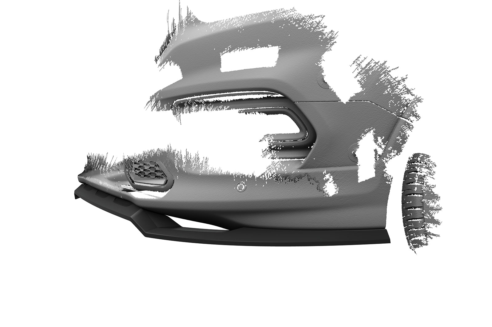 CSR Frontspoiler | Cup-Spoilerlippe mit ABE für Ford Transit Custom / Tourneo Custom Sport CSL803