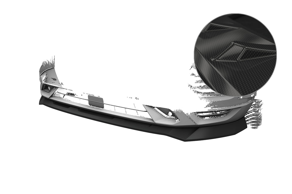 CSR Frontspoiler | Cup-Spoilerlippe mit ABE für Seat Ateca (Typ 5FP, KH7) FR CSL808-C Carbon Look Hochglanz (keine Lackierung erforderlich)