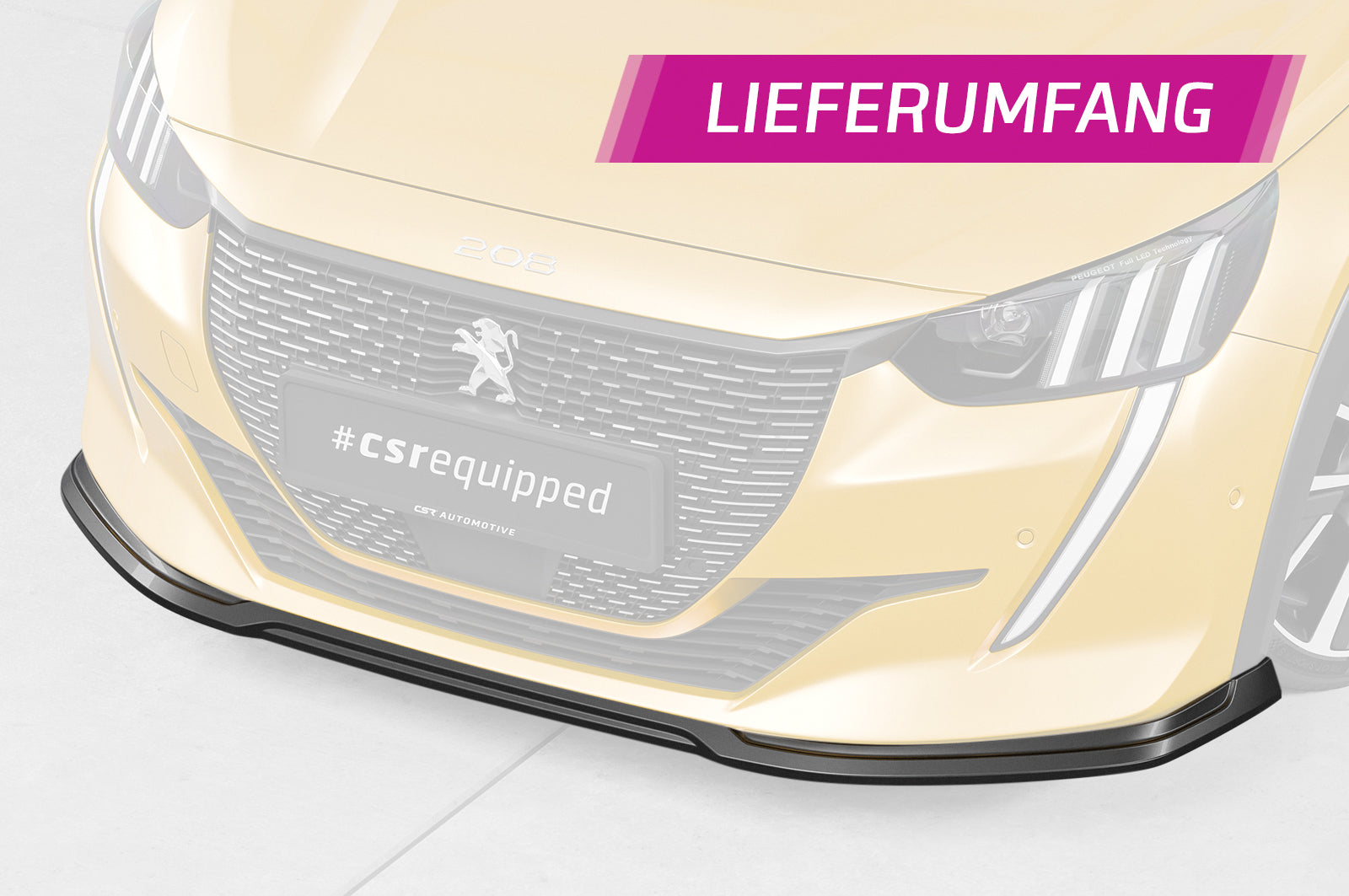 CSR Frontspoiler | Cup-Spoilerlippe mit ABE für Peugeot 208 II GT / GT-Line CSL811